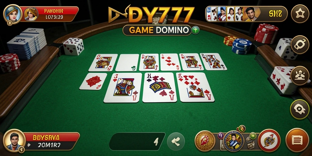 Tampilan gameplay menarik dalam DY777 dengan serunya permainan Domino.