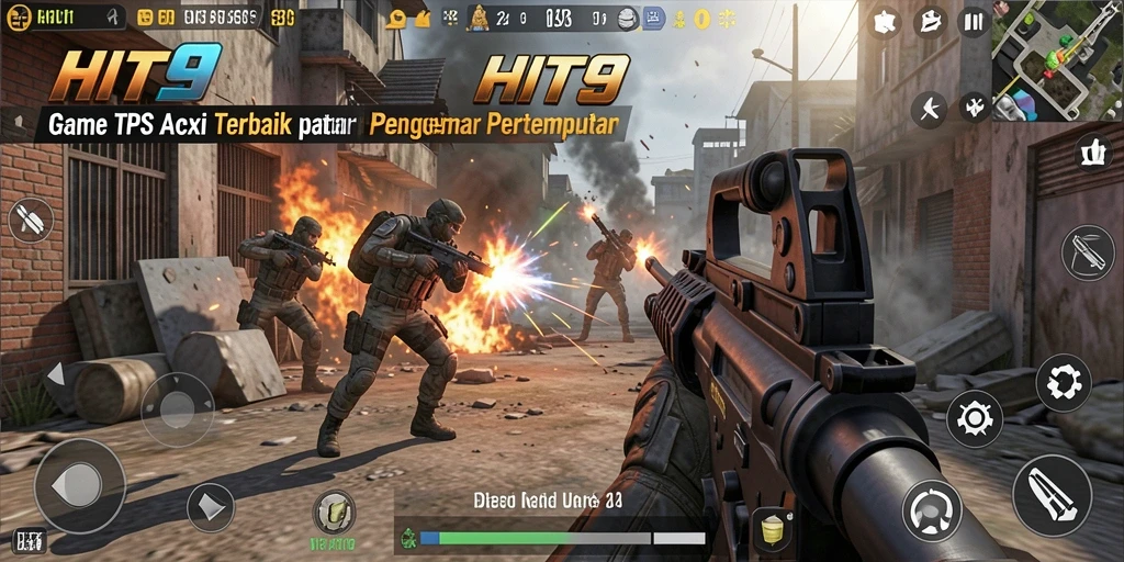 Tampilan gameplay seru dan dinamis dalam HIT9, menunjukkan aksi menegangkan.