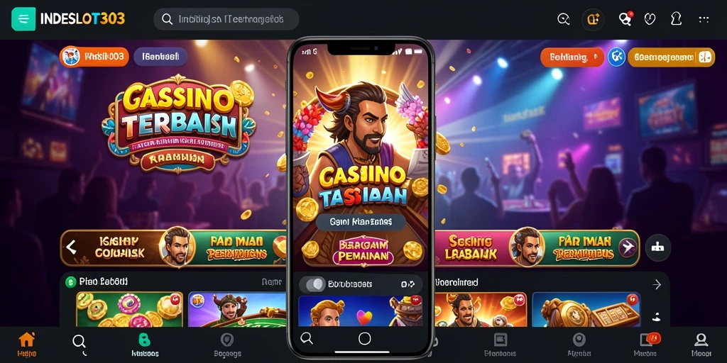 Screenshot gameplay Kasino di aplikasi INDESLOT303 yang menarik.