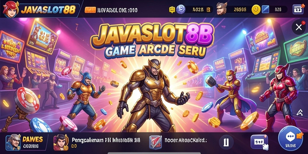 Tampilan gameplay JAVASLOT88 yang penuh warna dan dinamis.