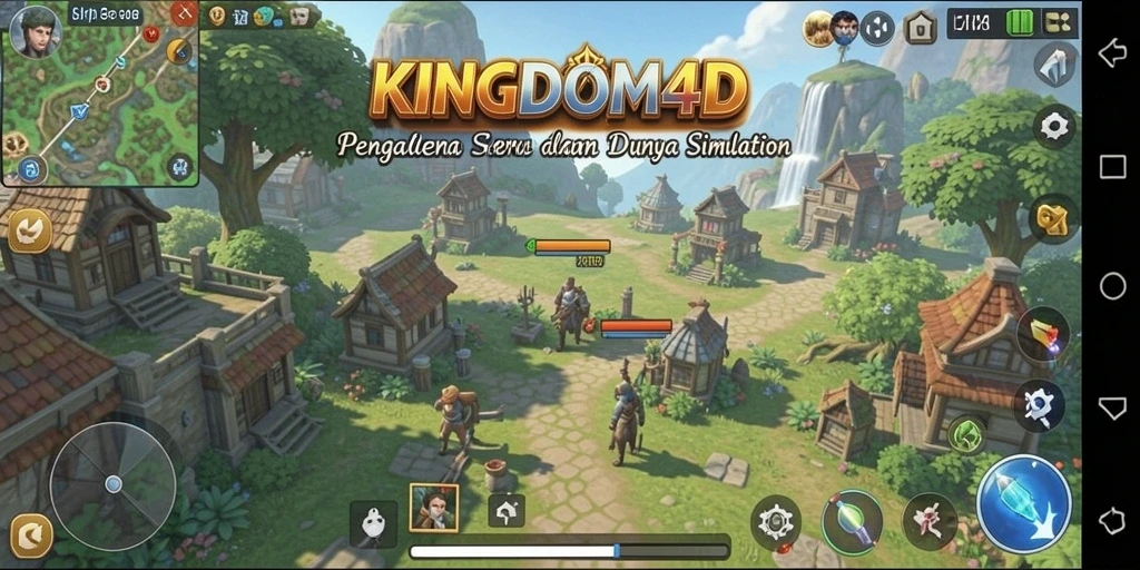 Tampilan menarik dari gameplay <strong>KINGDOM4D</strong> saat membangun kerajaan.