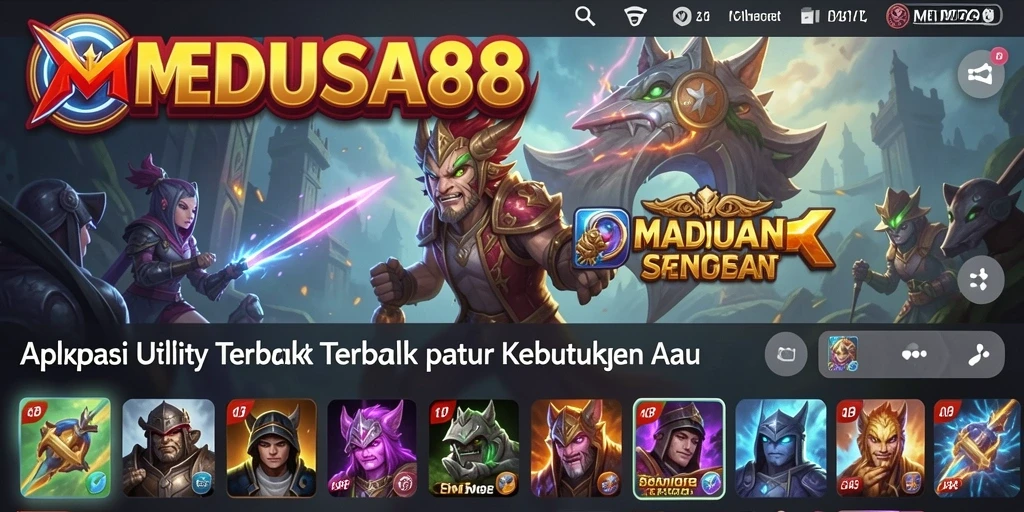 Screenshot utama MEDUSA88 menunjukkan berbagai alat utility yang dapat digunakan.