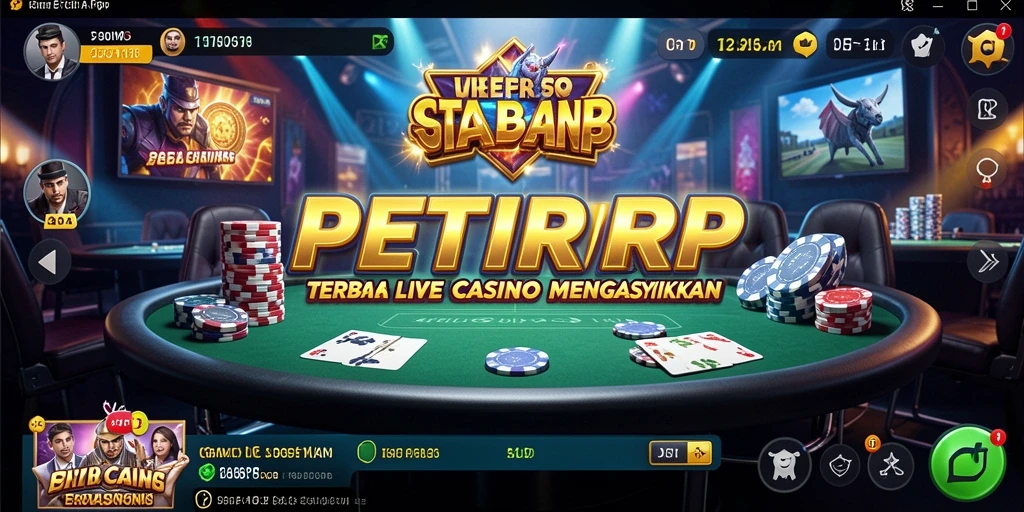 Tampilan menarik dari gameplay Live Casino di PETIRRP.