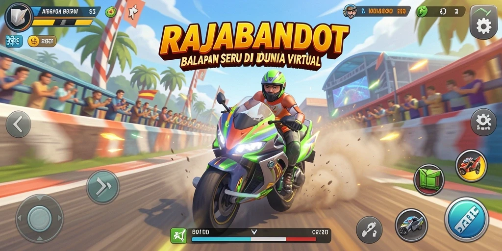 Tampilan seru gameplay balapan di RAJABANDOT.