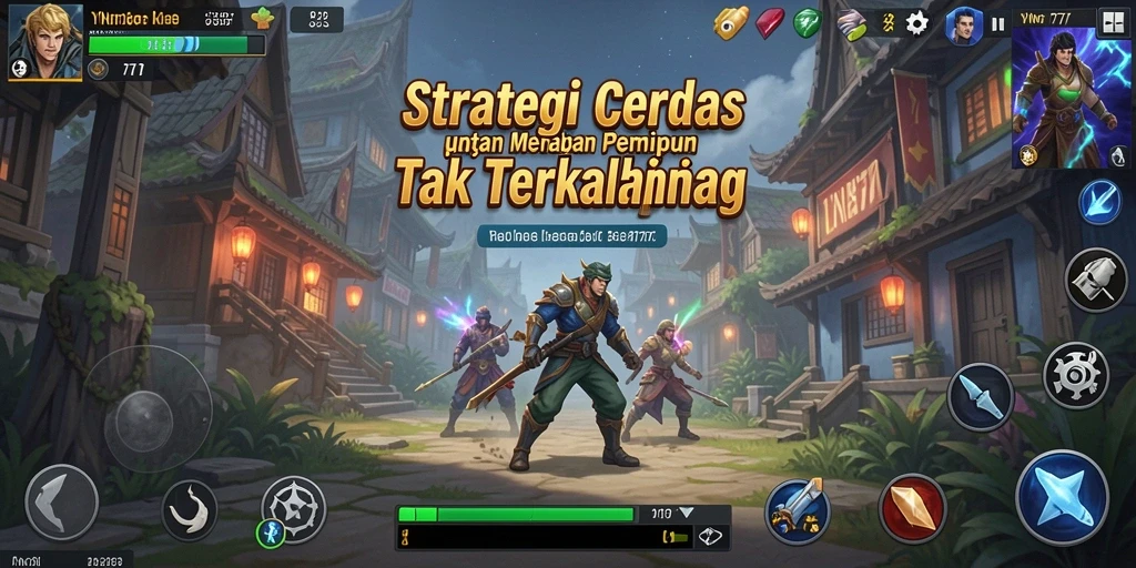 Screenshot utama YN777 menampilkan pertempuran epik penuh strategi.